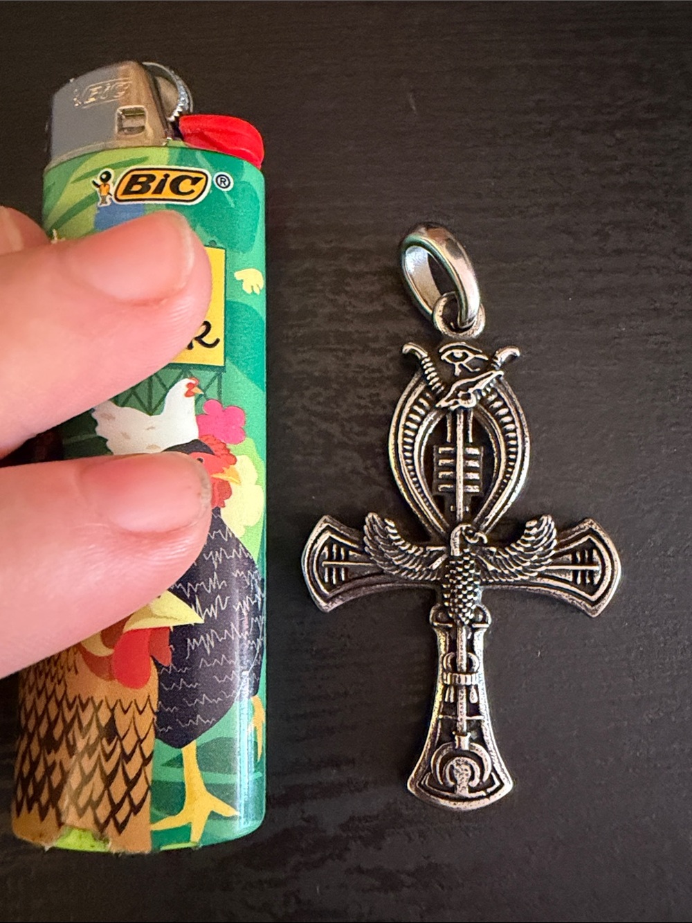 Silver Ankh Pendant Egyptian Eternal Life Fertility